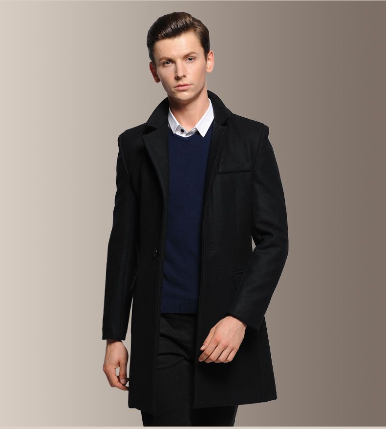 Mens Long Black Trench Coat | Han Coats