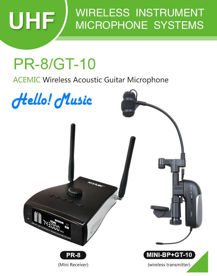 Wireless Acoustic Guitar Microphone - Hot Promotional Aibierte Acemic Pr 8 Gt 10 Professional Stage True Diversity Wireless Guitar Micorphone System Use For Acoustic Guitar Wireless Microphone Systems Best Wireless Microphone From Vincent753100 201 01 Dhgate Com