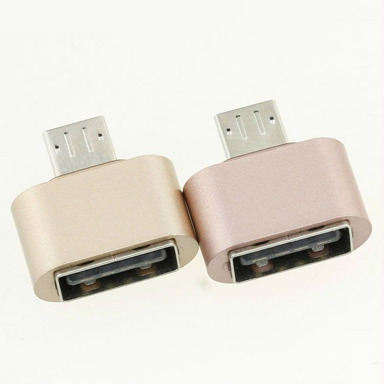 2 Piezas Micro USB Macho A USB 2.0 Adaptador Hembra OTG para Teléfonos