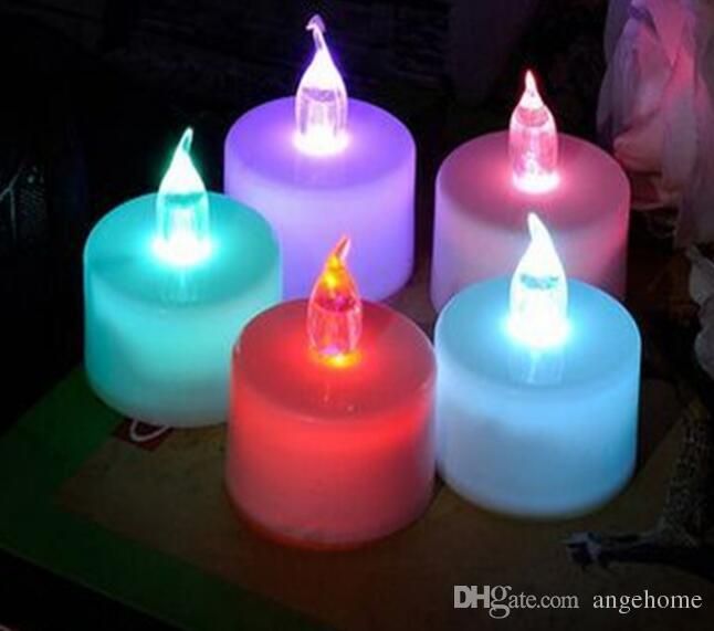 Vente Bougie Led Chaude Flamme Coloré De Lampe Mariage Clignotant Lumières Décor Bougies Sans Lumière Électronique I9EDH2
