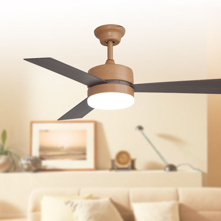 European American Led Ceiling Fans Lights 52 Inches 132 Cm Three European American Led Ceiling Fans Lights 52 Inches 132 Cm Three Blade Abs Remote Control Indoor Fan Light 110v 240v In