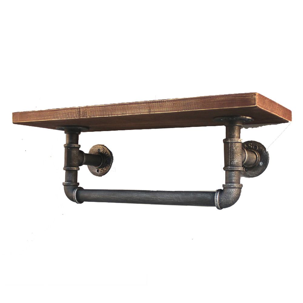Wall Mounted Metal Shelf 2017 industrial vintage iron pipe metal shelf with towel rack Wall Mounted Metal Shelf 2017 industrial vintage iron pipe metal shelf with towel rack
