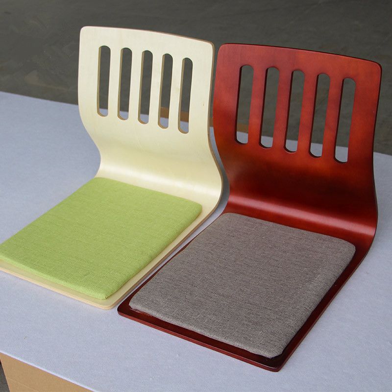 2020 Floor Legless Japanese Chairs Mahogany/Natural Finish Living Room