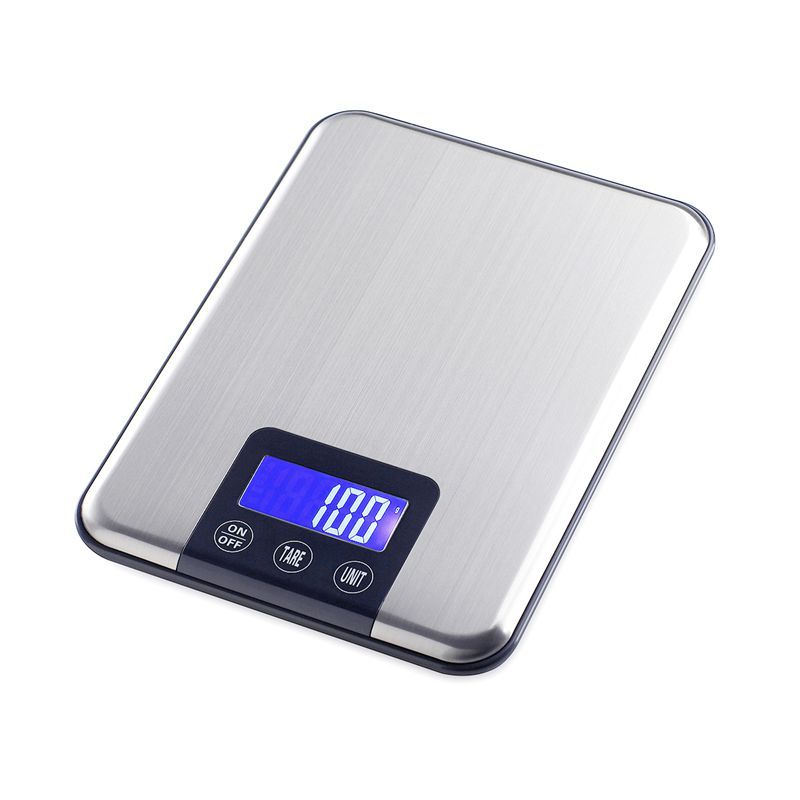 15kg1g digital kitchen scale slim stainless steel 15kg lcd
