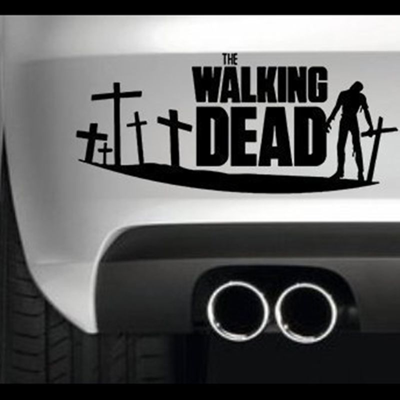 THE WALKING DEAD ZOMBIE CAR BUMPER STICKER FUNNY BUMPER STICKER CAR VAN