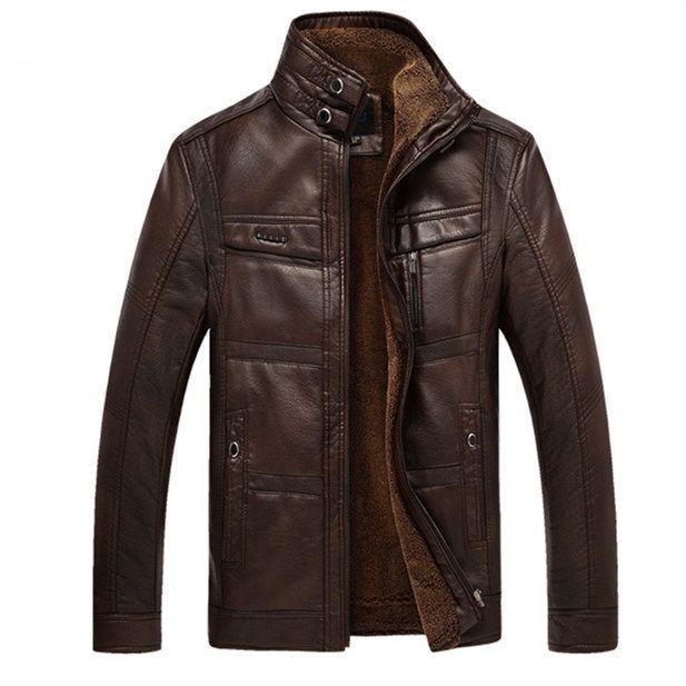 Compre Hombres Chaqueta De Cuero Piel De Oveja Abrigo De Piel De Piel  Chaquetas De Cuero Vellón Interior De Piel De Oveja Gruesa Para Hombres A  38,87 € Del Yoninah | Es.Dhgate.Com