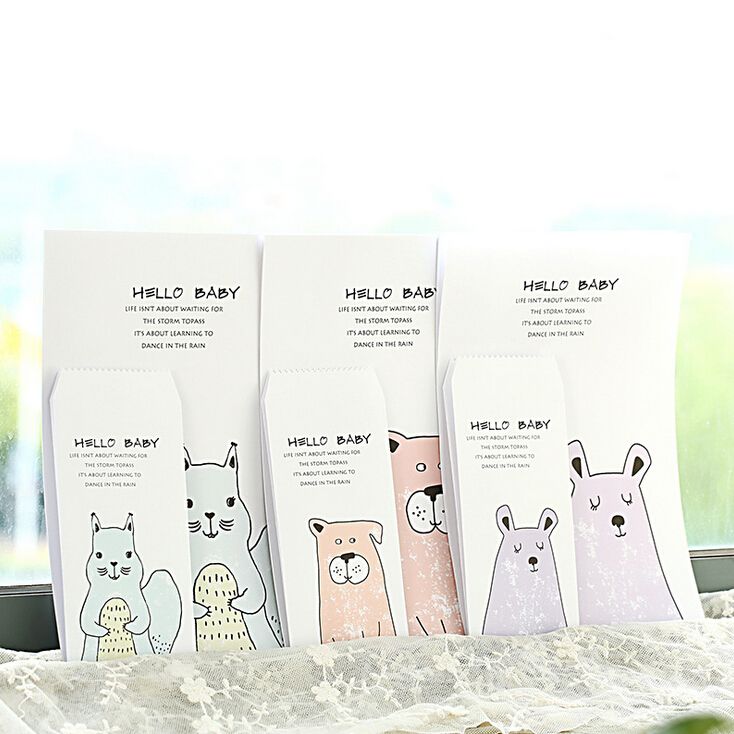 best wholesale pack novelty cartoon animals letter paper with 9 letter animals