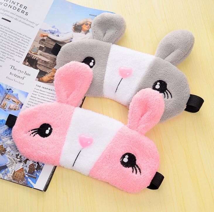Cute Rabbit Sleeping Eye Sleep Masks Deep Sleep Silk Gel Shade Eyepatch