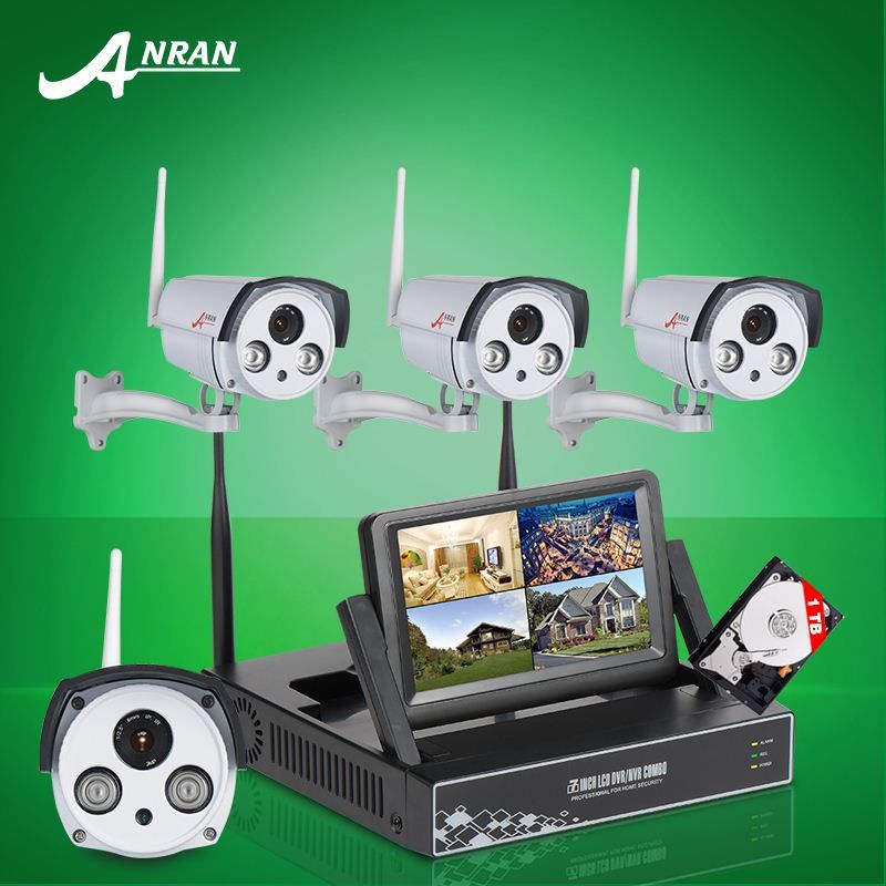 2020 ANRAN P2P 7 Inch LCD Screen Wireless Wifi Surveillance NVR Kits