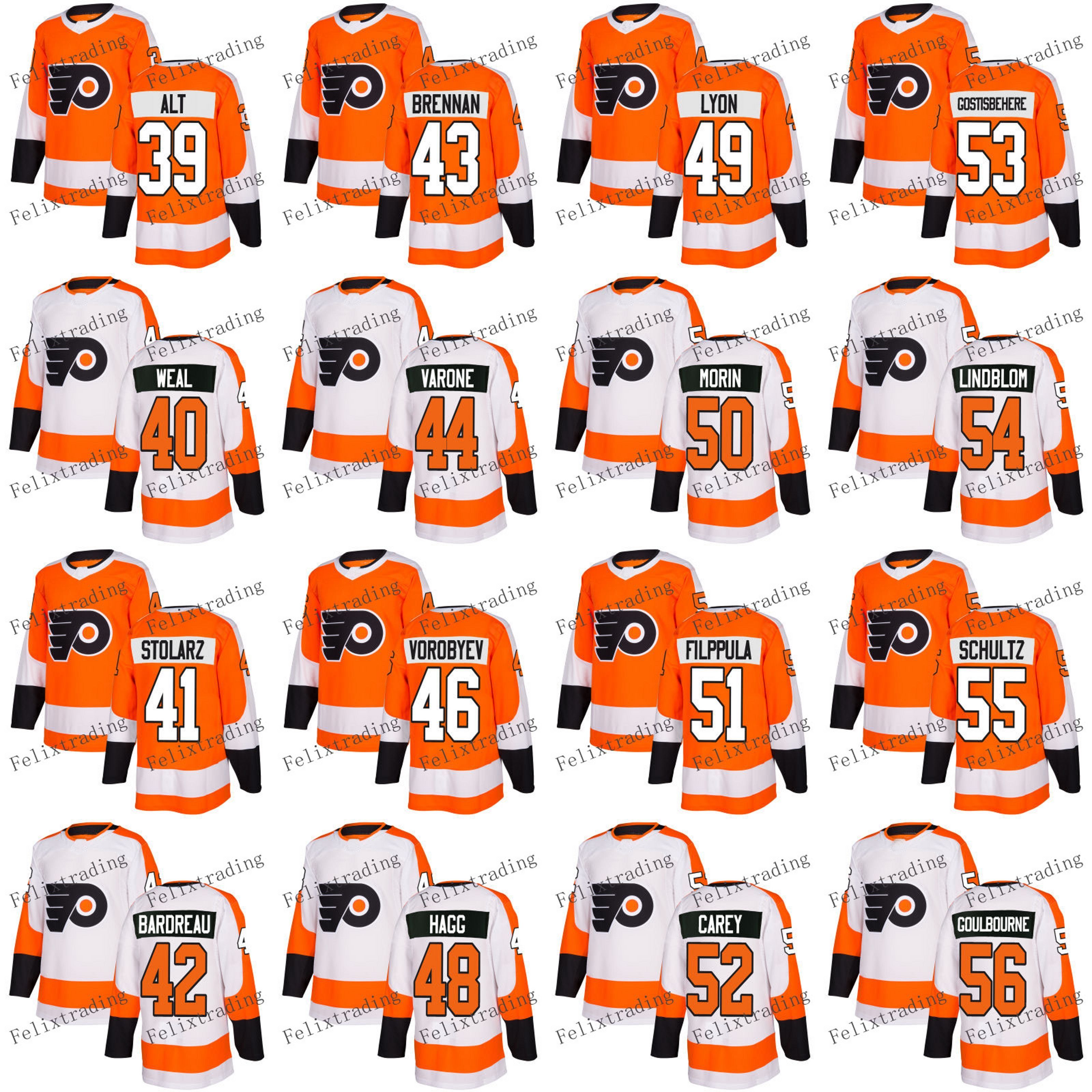 2018 2018 philadelphia flyers 53 shayne gostisbehere 39 mark alt greg carey flyers