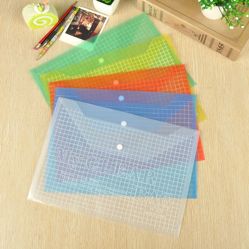 Plastic Advertising Document File Bag A4 Transparent Stationery Filing