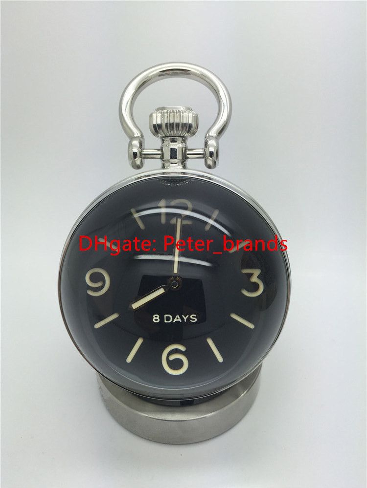 High Quality Mechanical Manual Desk Clock Luxury Style Fashion Table Clocks Stainless Steel Luiminous Night Light
