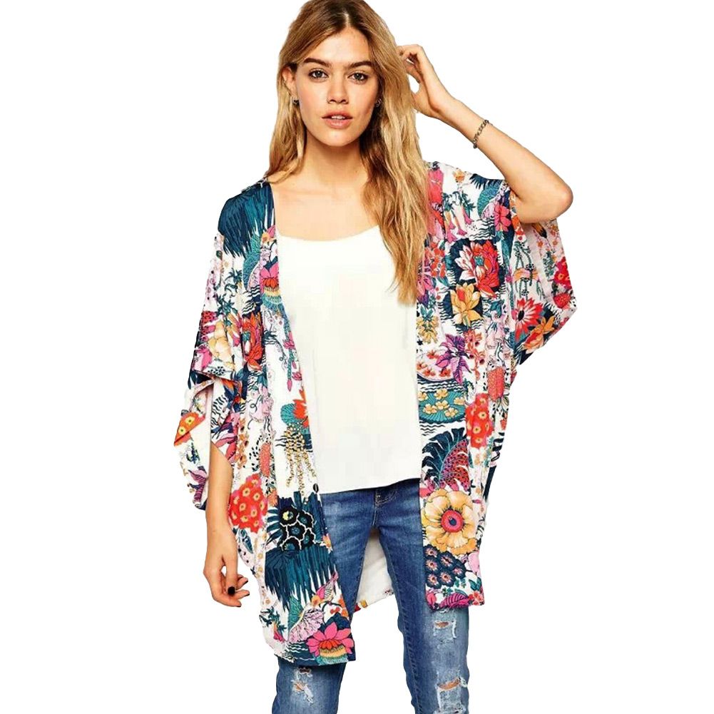 women's floral kimono cardigan