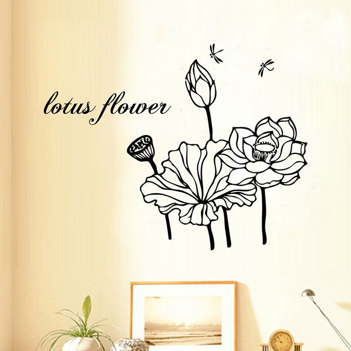 Lotus Flower Wall Art black lotus forever wall stickers lotus flower wall decals mural Lotus Flower Wall Art black lotus forever wall stickers lotus flower wall decals mural