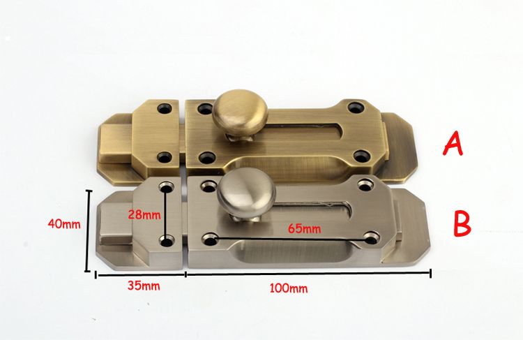 2019 Antique Door Bolt Wooden Hardware Window Lock Zinc Alloy Door