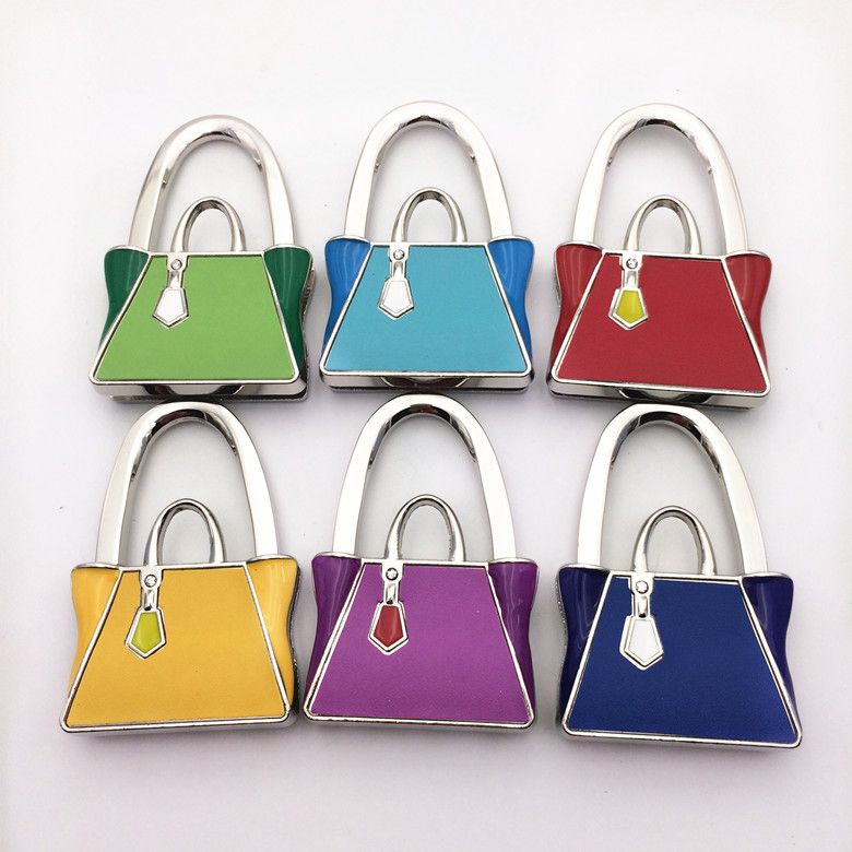 2019 Zinc Alloy Crafts Bag Hanger/ Wedding Party Gift Bag Holder Foldable Handbag Hook At Coffee