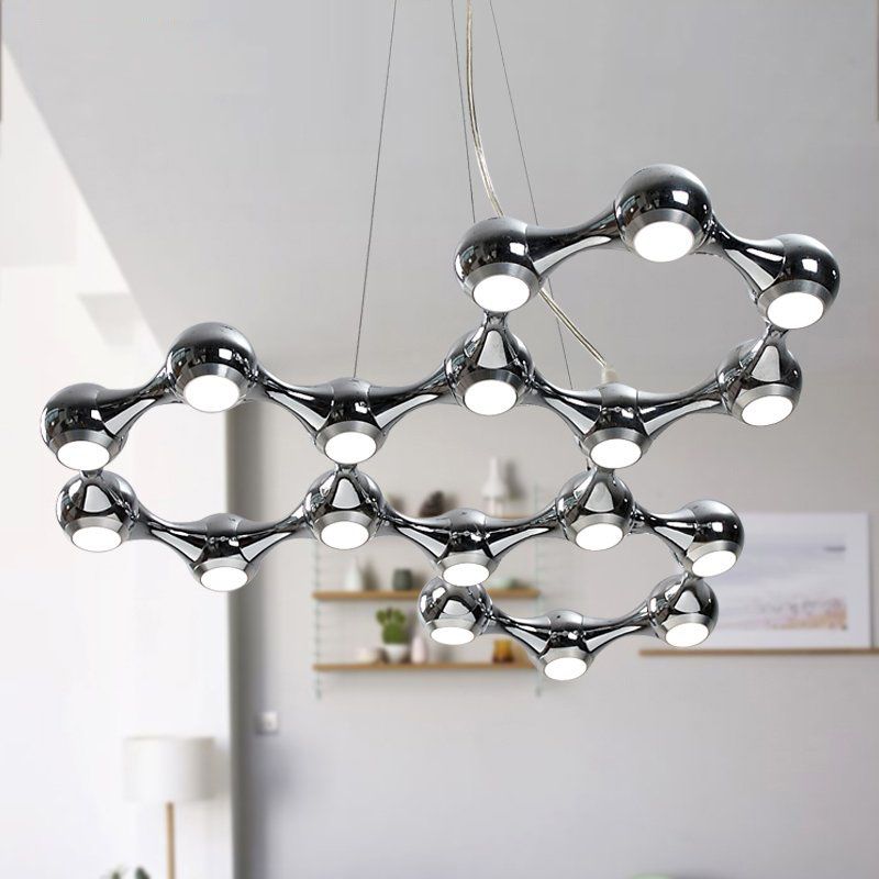 Led Chandelier Light Black Silver Modern Dna Pendant Lamp Led Chandelier Light Black Silver Modern Dna Pendant Lamp Suspension Molecule Hanging Lighting Drop 100 Guarantee