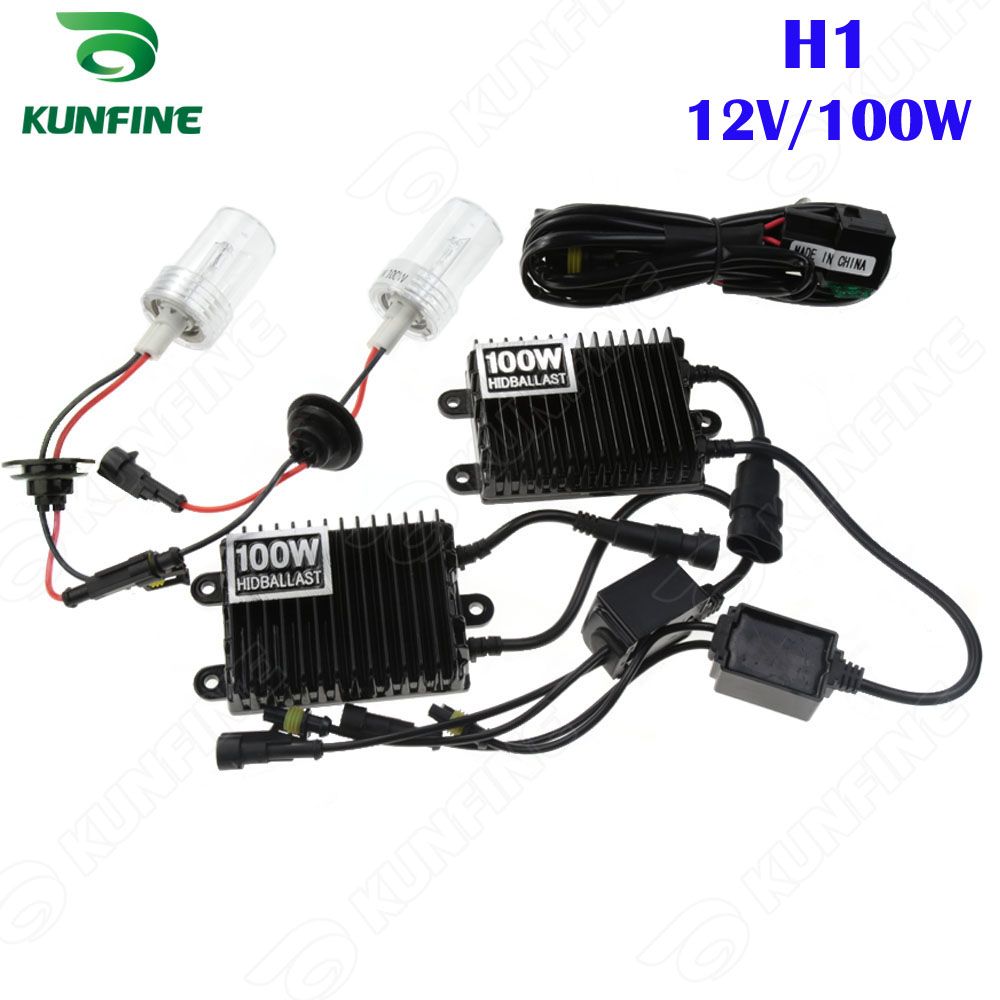 12V/100W 4300K 6000K 8000K Xenon Headlight H1 HID Conversion Xenon Kit