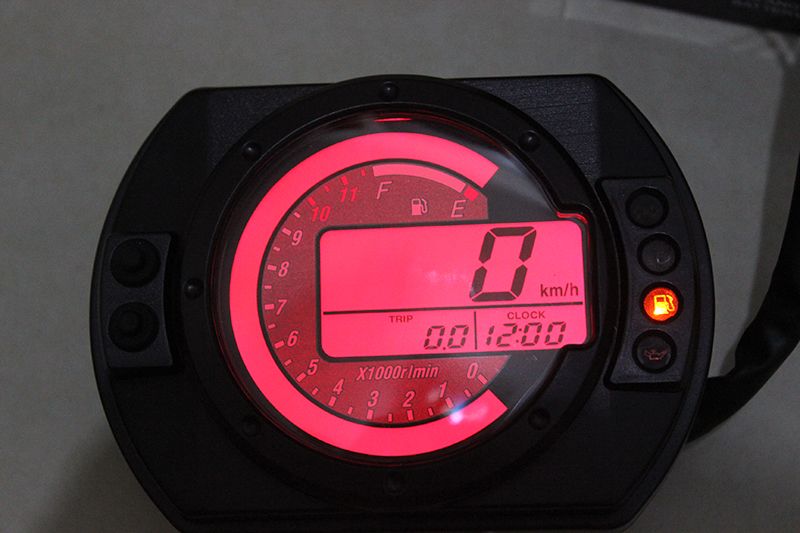 2021 TKOSM 12500 RPM Motorcycle Speedometer LCD MPH Digital Odometer
