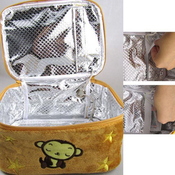 2019 USB Food Lunch Warmer Box Bag Cute Monkey Warming Heating Container Bags Lunch Box Bag