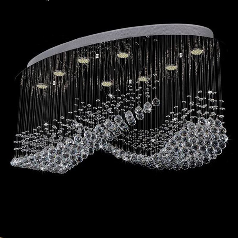New Item Large Crystal Chandeliers Lighting Modern Living Room Lamps New Item Large Crystal Chandeliers Lighting Modern Living Room Lamps Re Cristal Led Light Metal Chandelier Hanging From Cedarlighting
