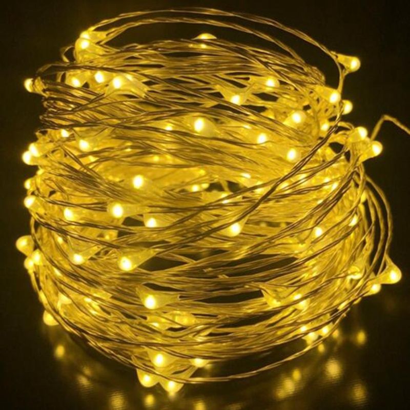 Whole Led String Lights 20m 30m 50m Dc 12v Waterproof Outdoor Whole Led String Lights 20m 30m 50m Dc 12v Waterproof Outdoor Copper Silver Rgb Wire With Power Supply Wedding Party