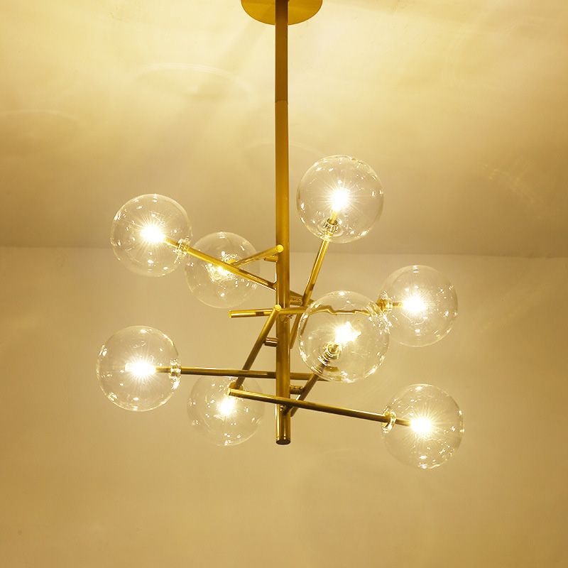 Modern Led Pendant Lights Iron Dining Room Lamparas Colgante Clear Modern Led Pendant Lights Iron Dining Room Lamparas Colgante Clear Globe Glass Hanging Lamps Gold Suspension Luminaire Parlor C2 Ceiling Light Shade Lantern