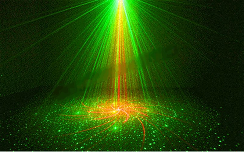 RGB Stage Lighting Blue LED+Red Green Laser Lights 250mW Remote Laser