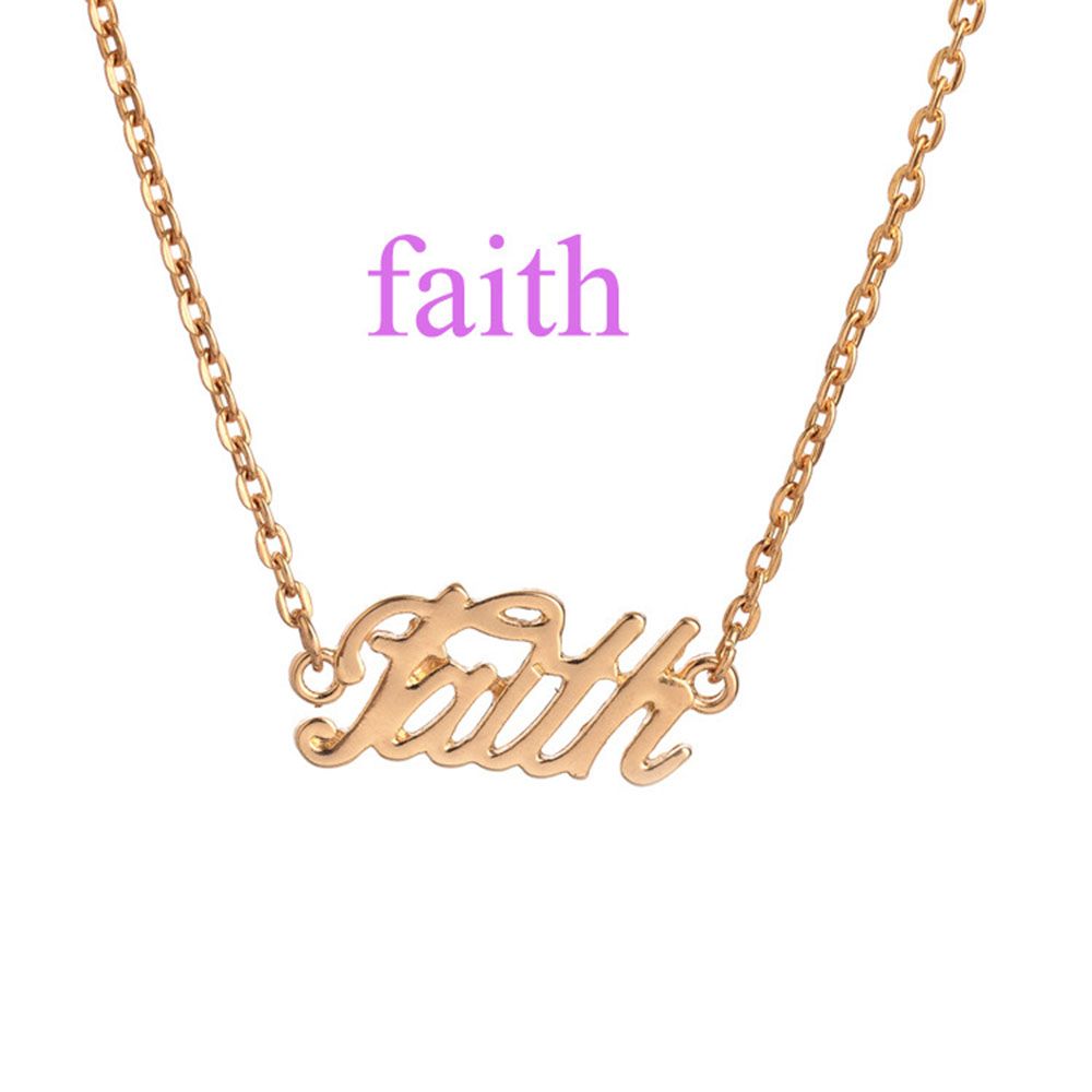 wholesale faith the letter pendant necklace silver gold plated love letter pendant necklaces