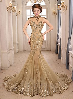 vestido de festa bordado