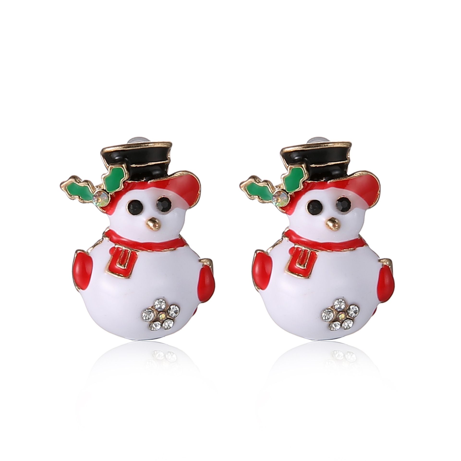 The Girls Ear Stud Earrings Christmas Earrings Santa Snowman Christmas Tree Bell Earring Stud Earrings Holiday Gifts for Womens Stud Earrings Christmas