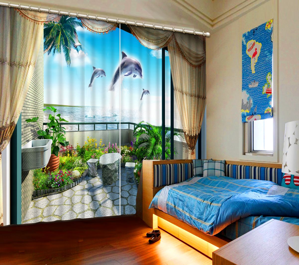 2019 Balcony Beach Top Quality Home Decoration  Fashion 3D 