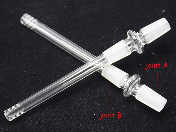 14 mm 18 mm macho a macho de vidrio de 18 mm de 14 mm downstem difusor Downstem tubos de vidrio bongs deriva hacia abajo desplegable
