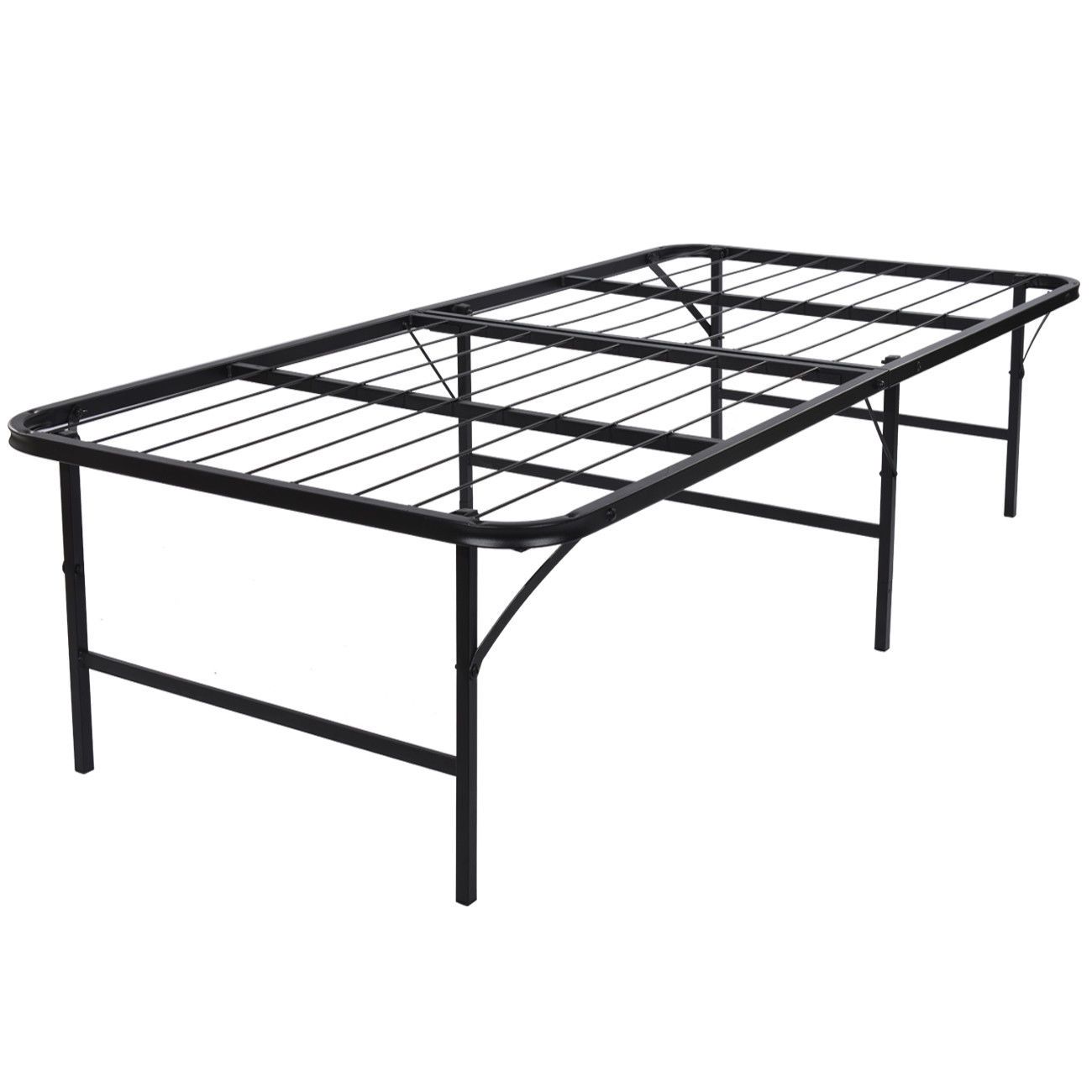 New Foldable Bed Frame Platform Compact Mattress Foundation Steel New Foldable Bed Frame Platform Compact Mattress Foundation Steel Twin Xl Size With 54 65 Piece On Fengjunpin52 S