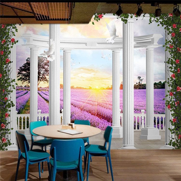 3D TV Hintergrund Tapete Schlafzimmer großes Wandbild warme romantische Hochzeit Zimmer europäischen Tapeten Lavendel Ölgemälde Brauch 3D TV Hintergrund Tapete Schlafzimmer großes Wandbild warme romantische Hochzeit Zimmer europäischen Tapeten Lavendel Ölgemälde Brauch