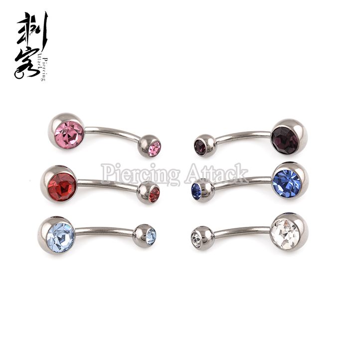 2019 Min Order 10 Highly Polished G23 Titanium Body Piercing Double 