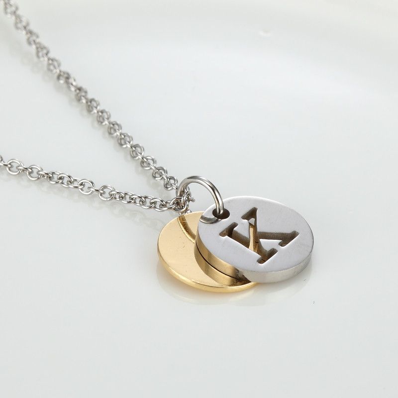 Whole Letter K L M N P Q R S T Necklaces Pendants Alfabet Whole Letter K L M N P Q R S T Necklaces Pendants Alfabet Initial Necklace Stainless Steel Choker Women Jewelry Kolye Collier Gold Pendant