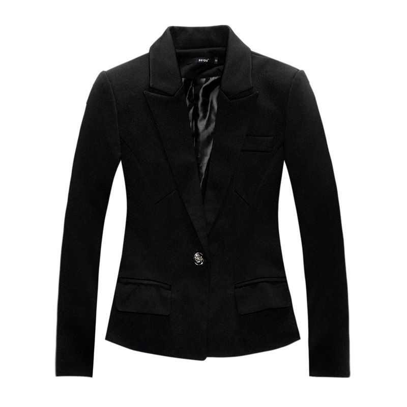 Long black suit jacket for women work men
