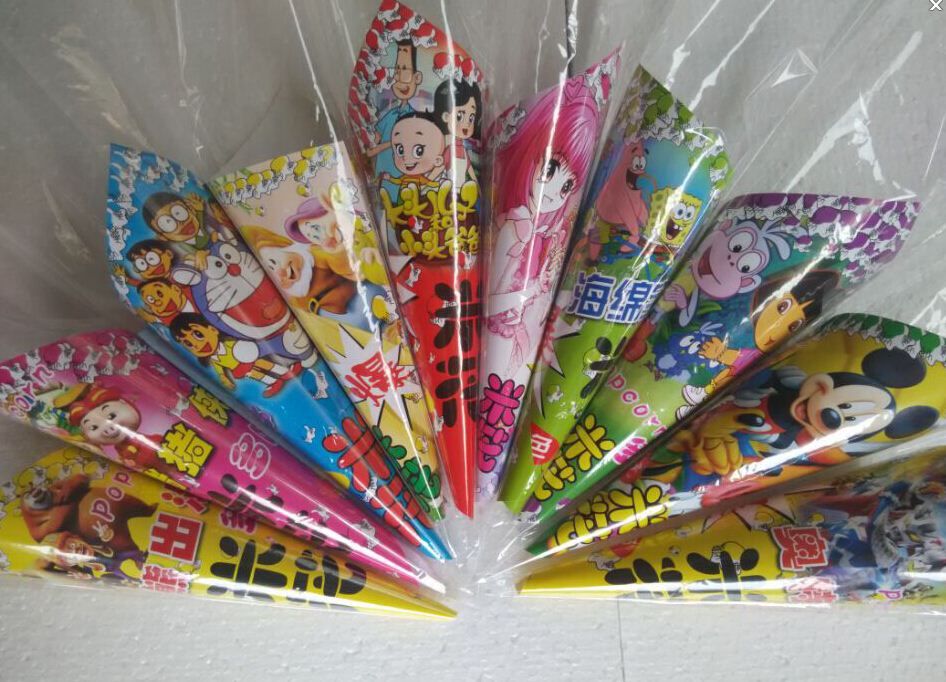 2018 Popcorn Triangle Bags Popcorn Pack Plastic Bags Plastic Package