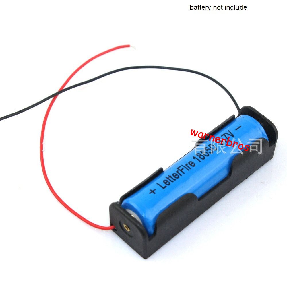 18650 Battery 3.7V Clip Holder Case Brass Nickelplated black Plastic