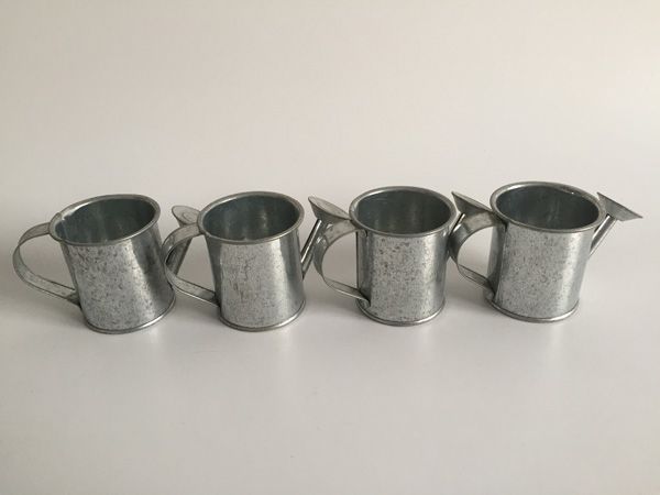 Silvery Iron Party Favors Mini Watering Cans Pure Tin Box Iron