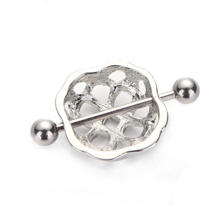 2021 Hollow Sexy Pierced Nipple Rings Bars 14G 316L Surgical Steel