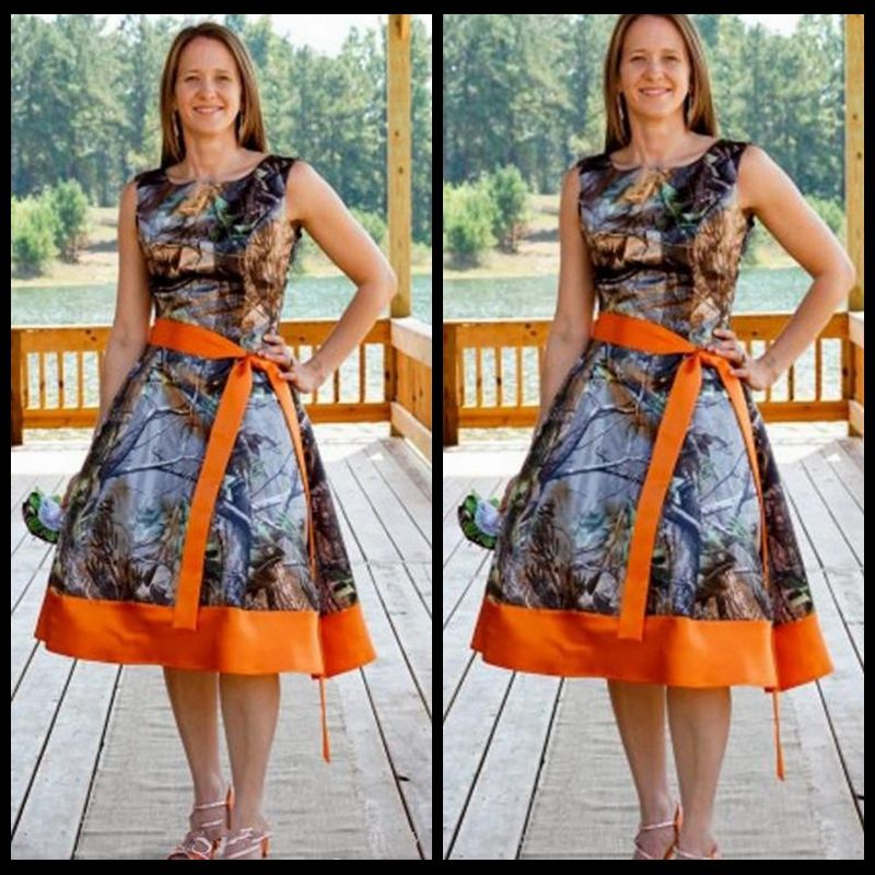 Camo Tea Length Dress
