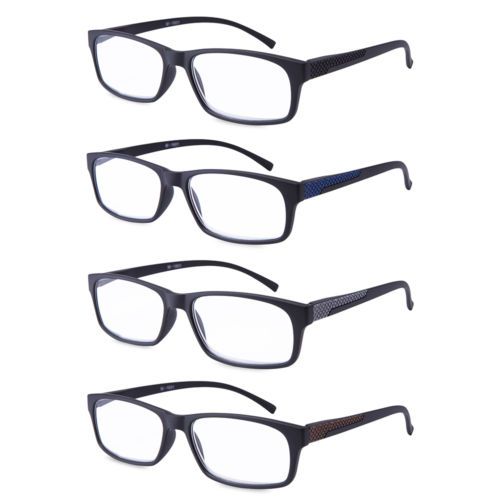 Reading Glasses Readers Spring Hinge Rectangular Sports For Men Black