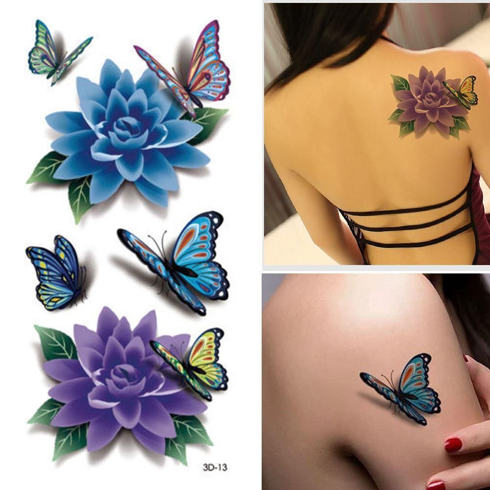 1 Sheet 3d Colorful Waterproof Body Art Sleeve Diy ...