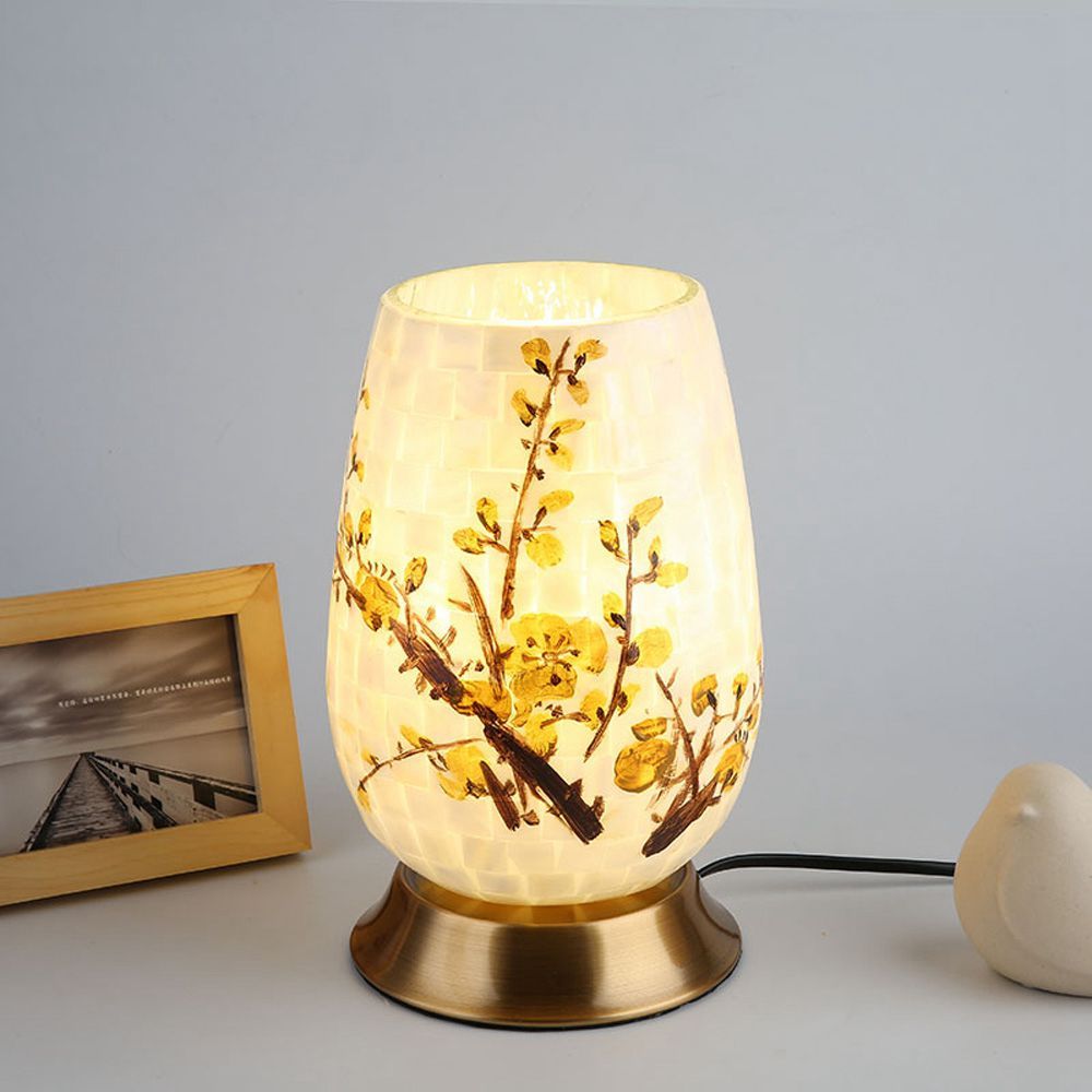 Oovov Creative Shell Bedsides Small Desk Lamps Bedroom Baby Room Kids Table Lamp Not Include Decoration Flowers
