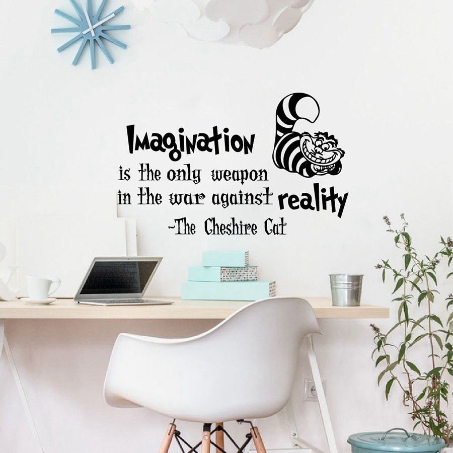 New Alice In Wonderland Wall Sticker Pvc Cheshire Cat E Letters New Alice In Wonderland Wall Sticker Pvc Cheshire Cat E Letters Decal Mural Home Decoration Two Size Art Stickers Trees Uk