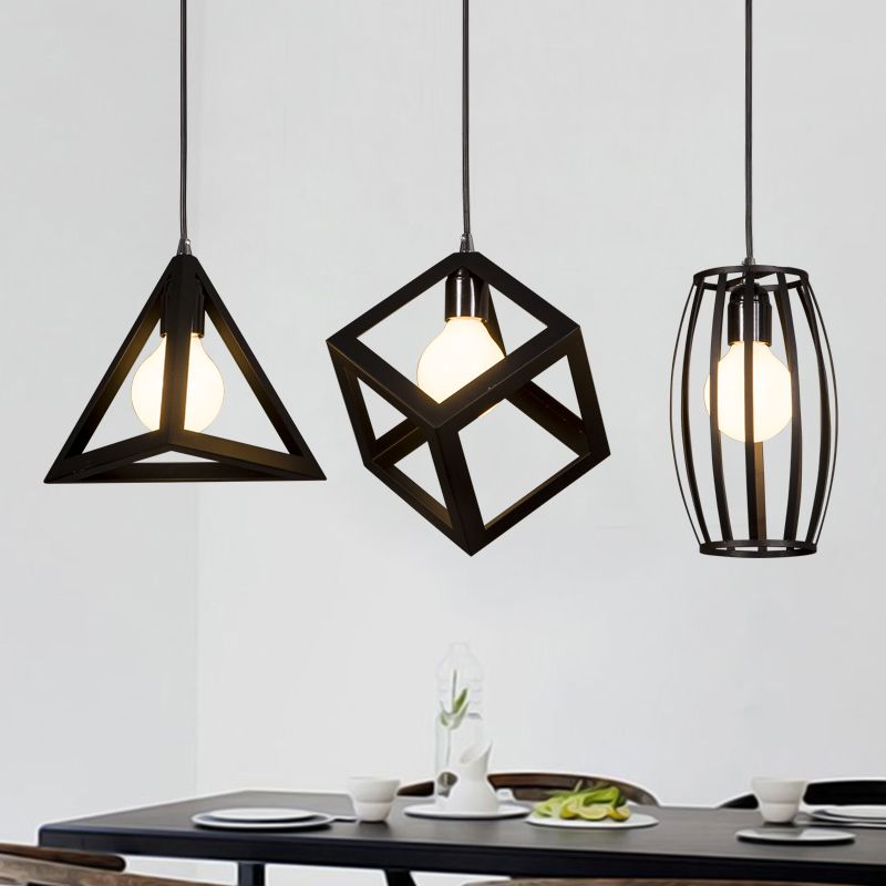 Cafe Bar Black Light Kitchen Antique Wrought Iron Pendant Cafe Bar Black Light Kitchen Antique Wrought Iron Pendant Dining Room Fashion Lamps Rh Loft Retro Lamp Home Lighting Ceiling