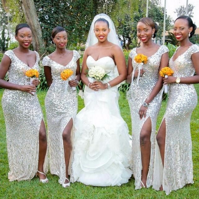 Silver Sequin Bridesmaid Dresses Flash ...