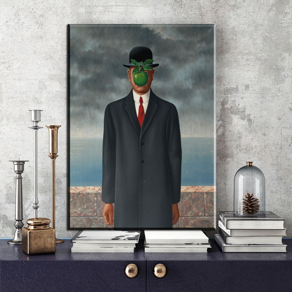 2019 Zz1982 Abstract Painting By Rene Magritte Wall Art Print Picture Apple Cover The Face Home Decor For Living Room Bedroom Decor From Xiadar02